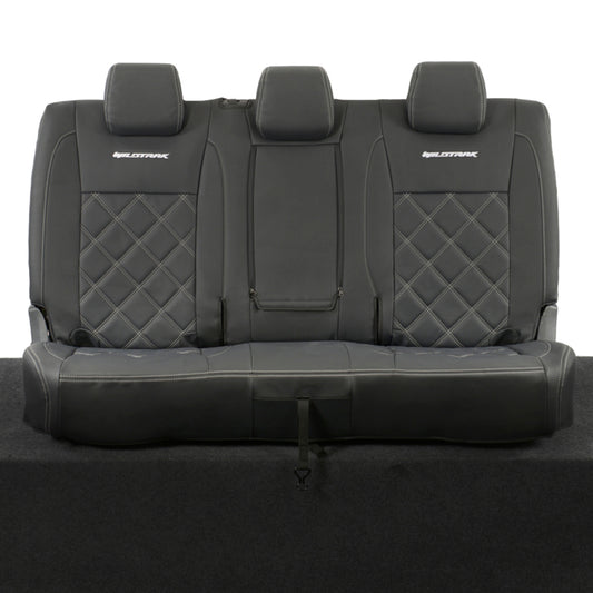 Ford Ranger Wildtrak Leatherette Rear Seat Covers with 'Wildtrak' Embroidery (2016-2023)