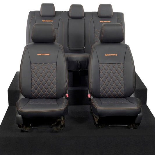 Ford Ranger Wildtrak Leatherette Front & Rear Seat Covers with 'Wildtrak' Embroidery (2016-2023)