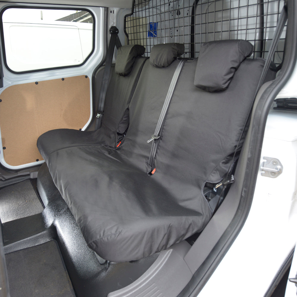 Ford Transit Tourneo Connect (2018 Onwards) Tailored Front & Rear Seat Covers (Single/Single NO Armrests) - Black