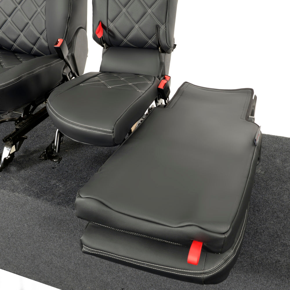 Ford Transit Connect Leatherette Front Seat Covers with 'Transit Connect' Embroidery (2014 Onwards)