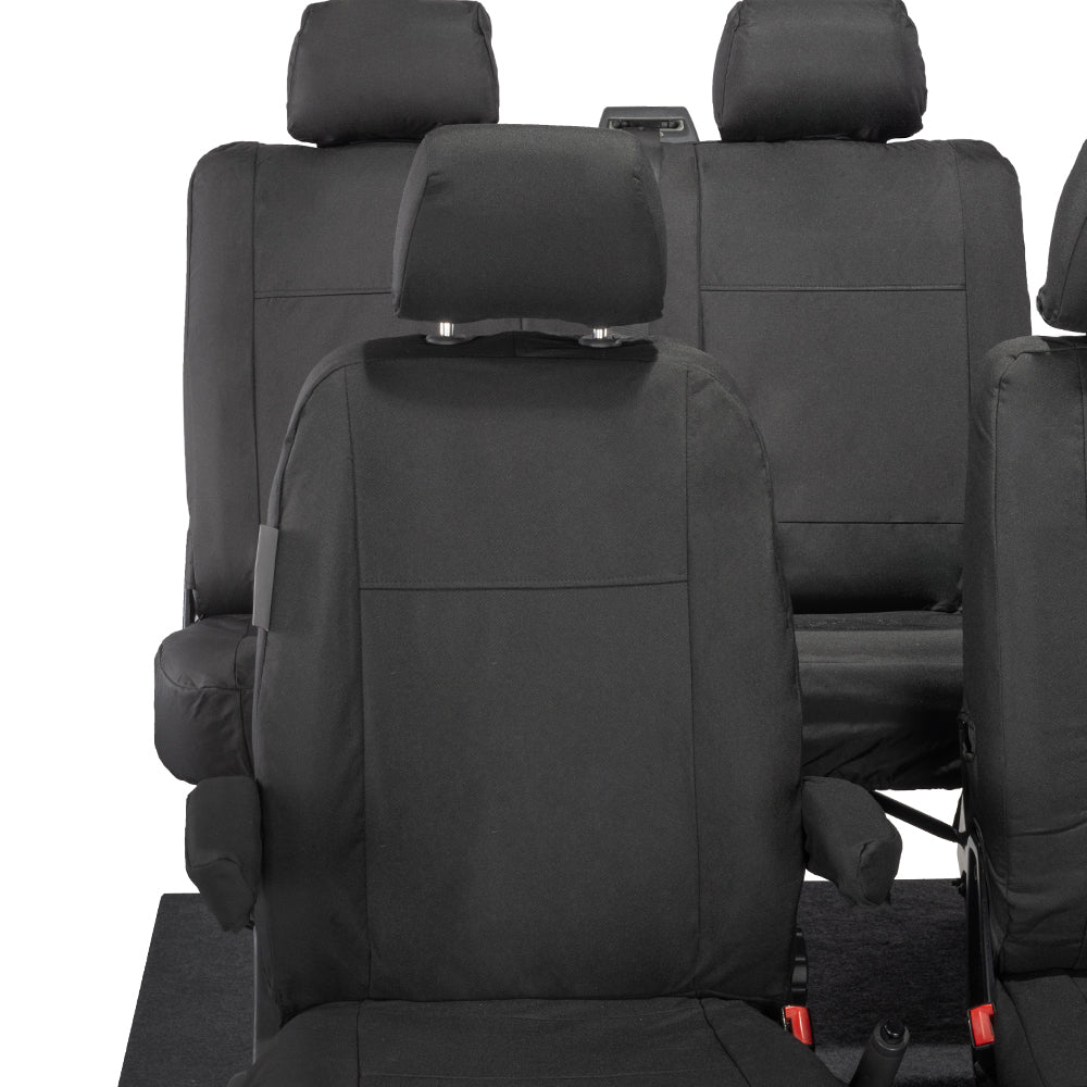 VW T5 Transporter Tailored Full Set Seat Covers (6 Seater, Armrests) 2003-2015