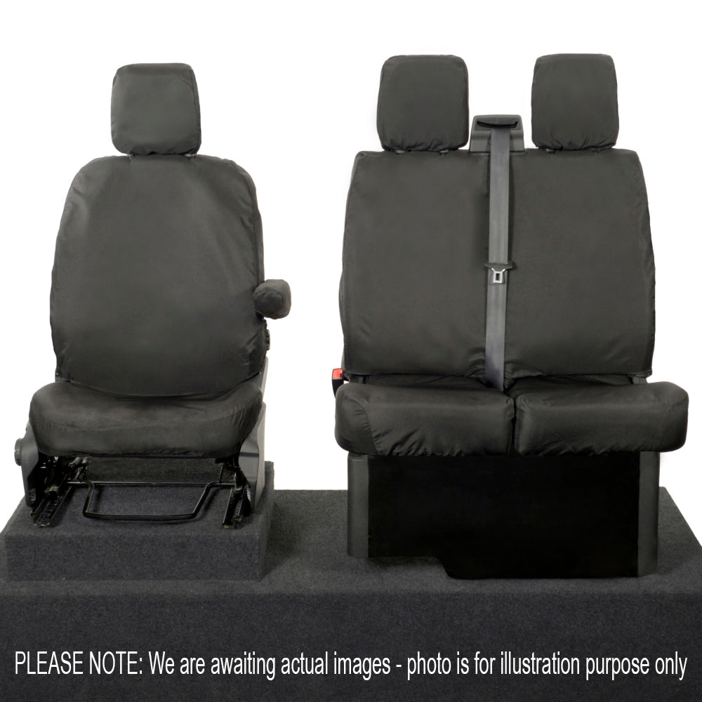 Ford Transit Van MK9 Front Seat Covers - (2019 Onwards) Black