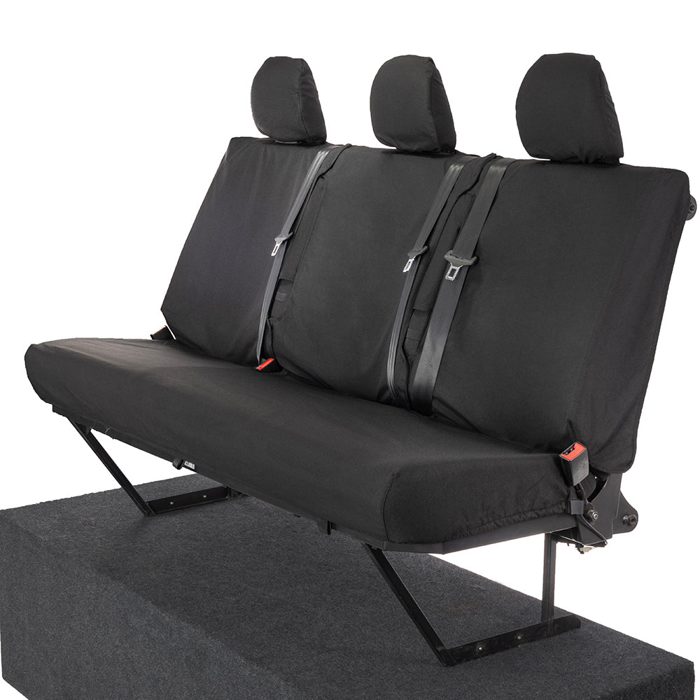 Fiat Talento Crew Cab SX (2016 Onwards) Tailored Rear Seat Covers - Black