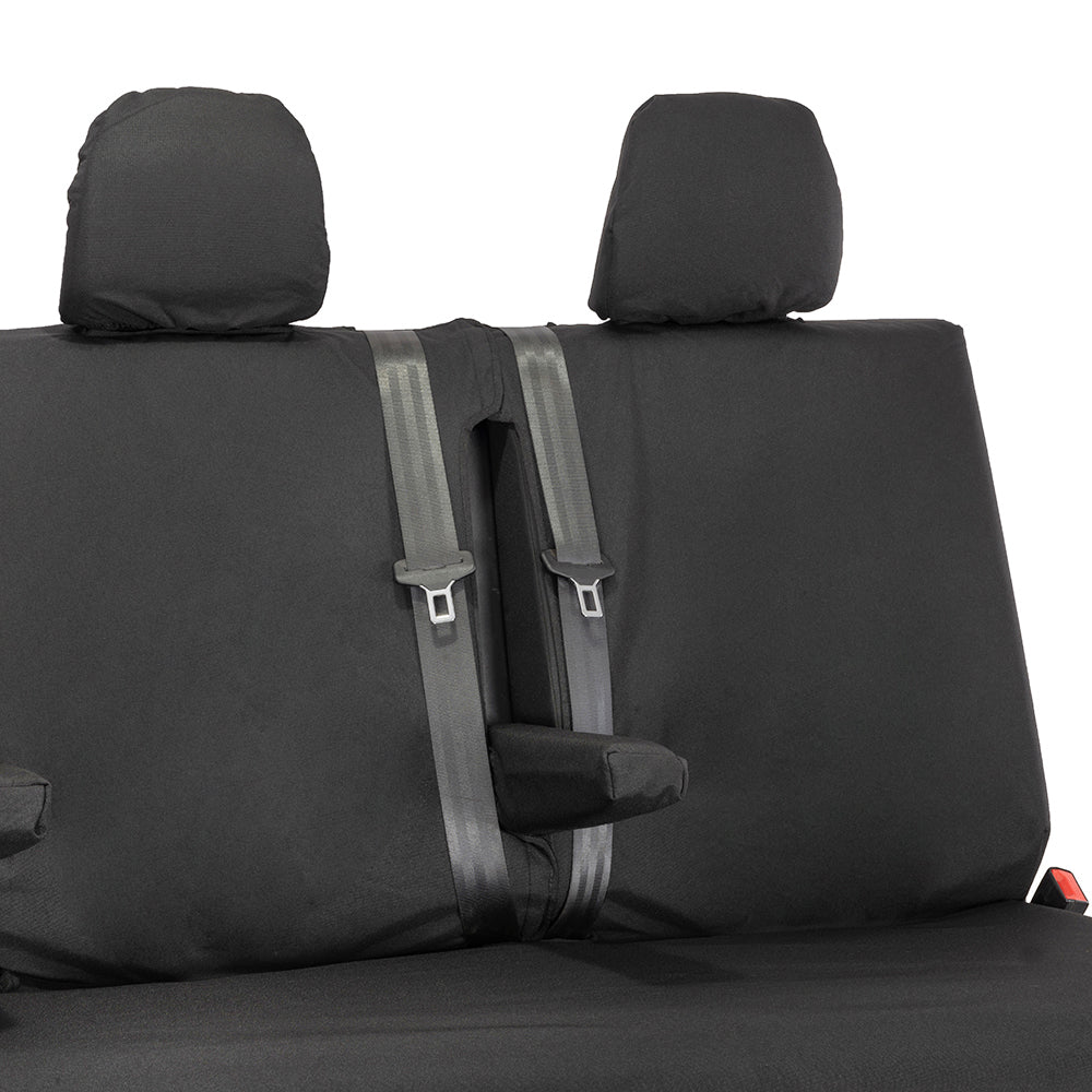 Fiat Talento Crew Cab SX (2016 Onwards) Tailored Rear Seat Covers - Black
