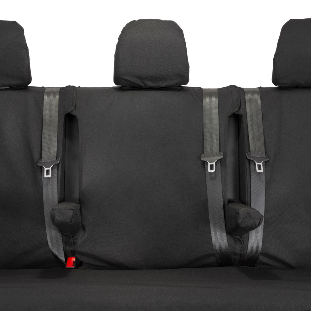 Fiat Talento Crew Cab SX (2016 Onwards) Tailored Rear Seat Covers - Black