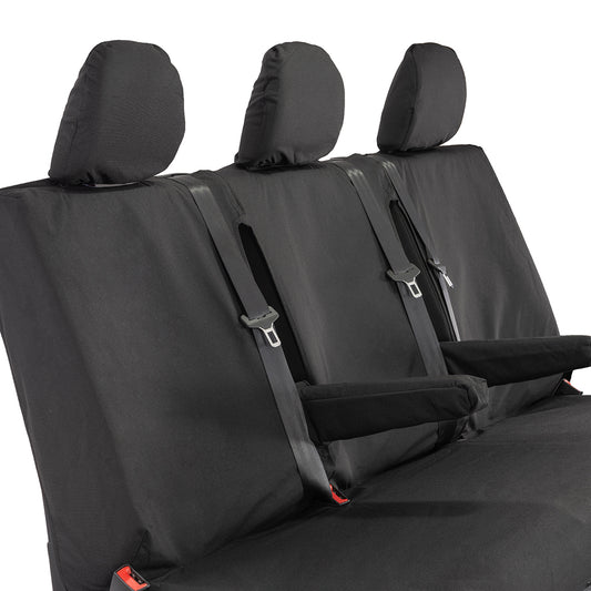 Fiat Talento Crew Cab SX (2016 Onwards) Tailored Rear Seat Covers - Black