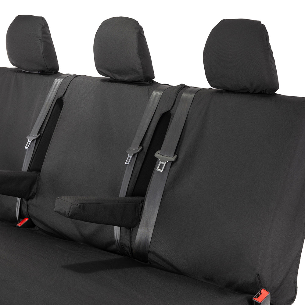 Fiat Talento Crew Cab SX (2016 Onwards) Tailored Rear Seat Covers - Black
