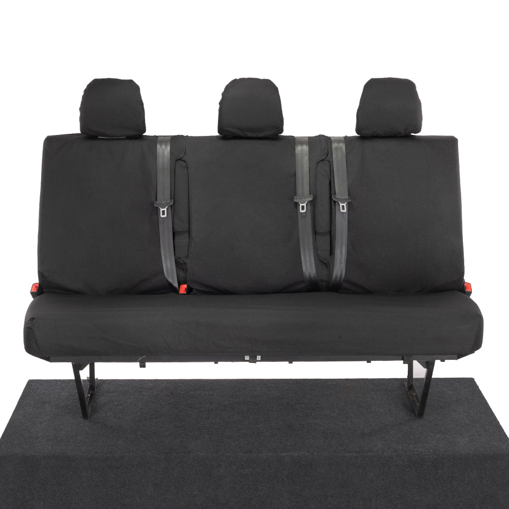Fiat Talento Crew Cab SX (2016 Onwards) Tailored Rear Seat Covers - Black