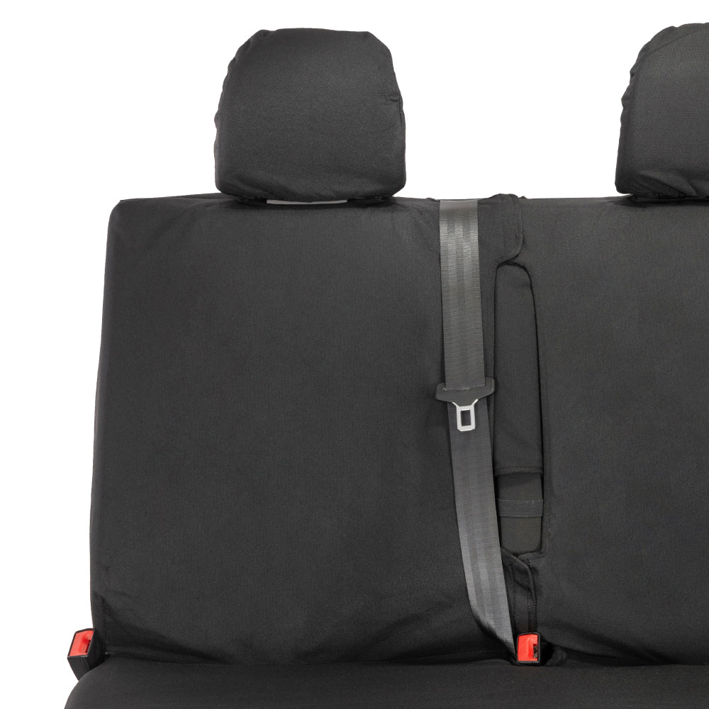 Fiat Talento Crew Cab SX (2016 Onwards) Tailored Rear Seat Covers - Black