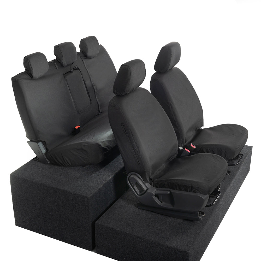 Ford Ranger Front and Rear Seat Covers Tailored (2022 Onwards) - Black