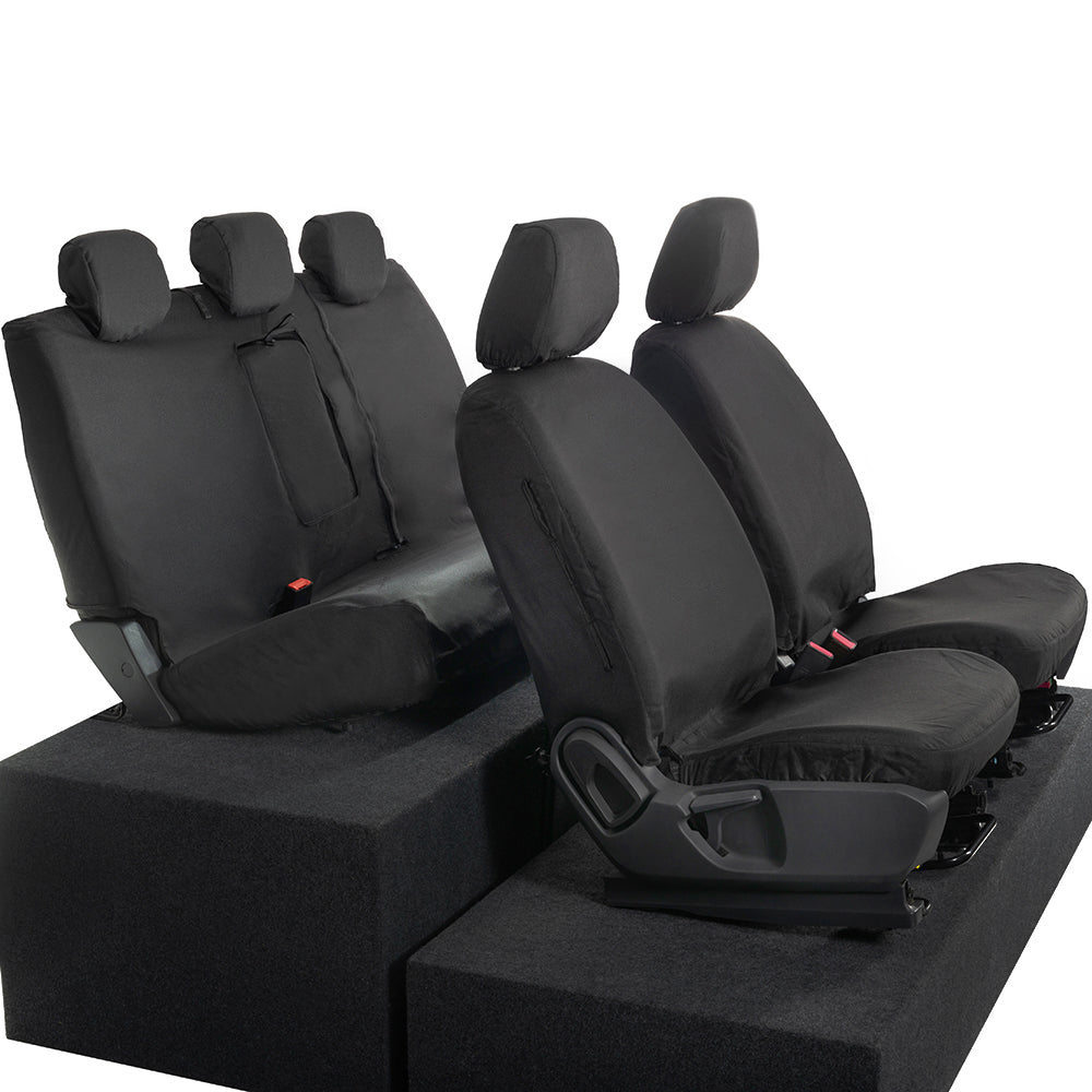 Ford Ranger Front and Rear Seat Covers Tailored (2022 Onwards) - Black