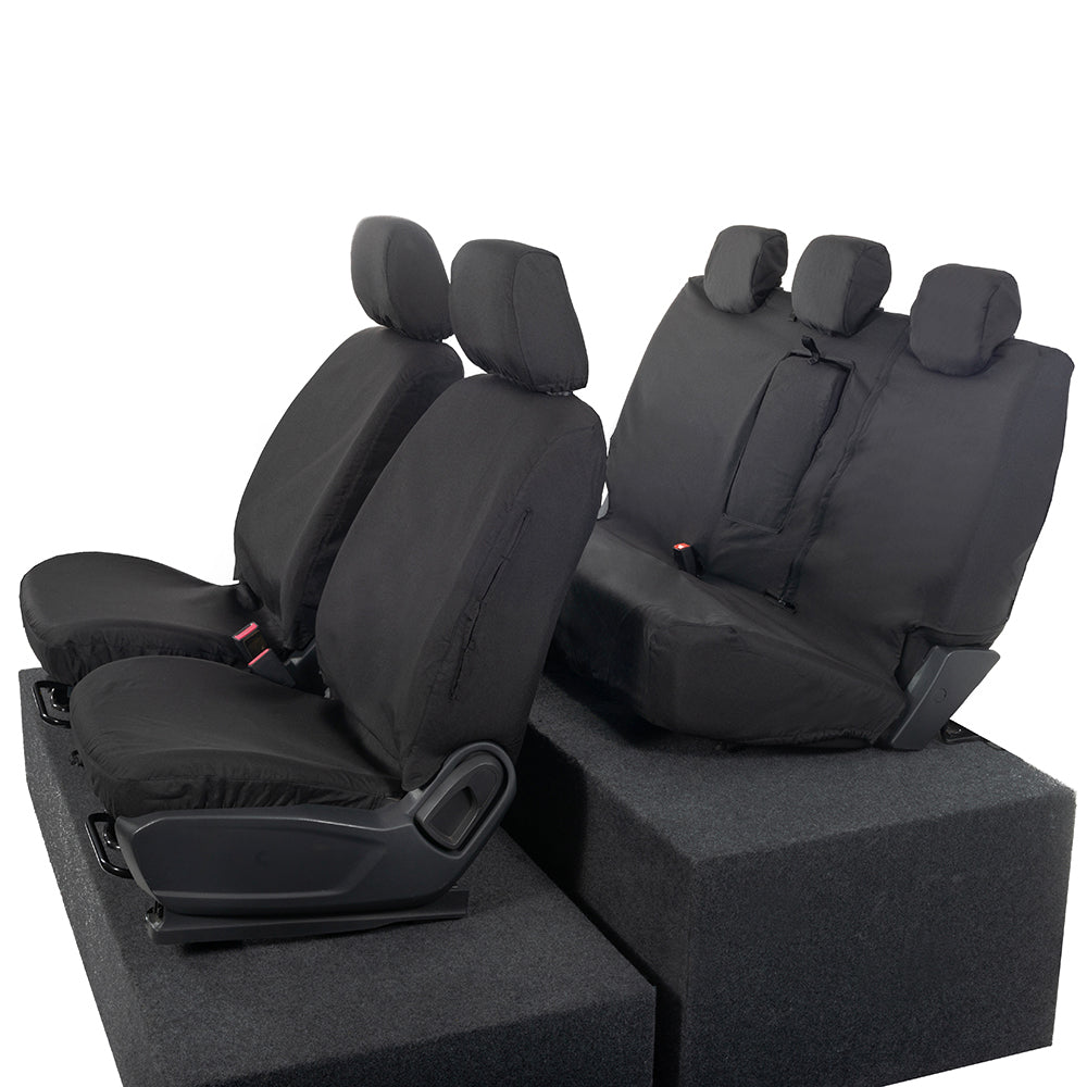 Ford Ranger Front and Rear Seat Covers Tailored (2022 Onwards) - Black