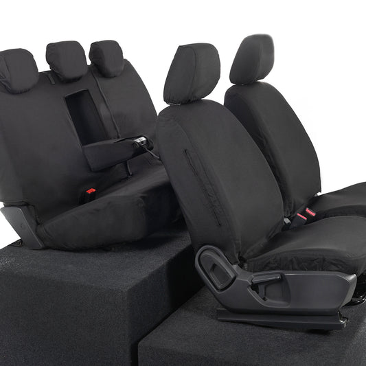 Ford Ranger Front and Rear Seat Covers Tailored (2022 Onwards) - Black