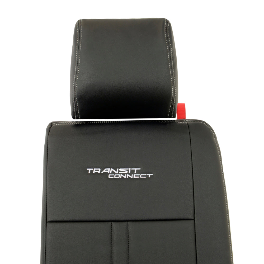 Ford Transit Connect Leatherette Front Seat Covers with 'Transit Connect' Embroidery (2014 Onwards)