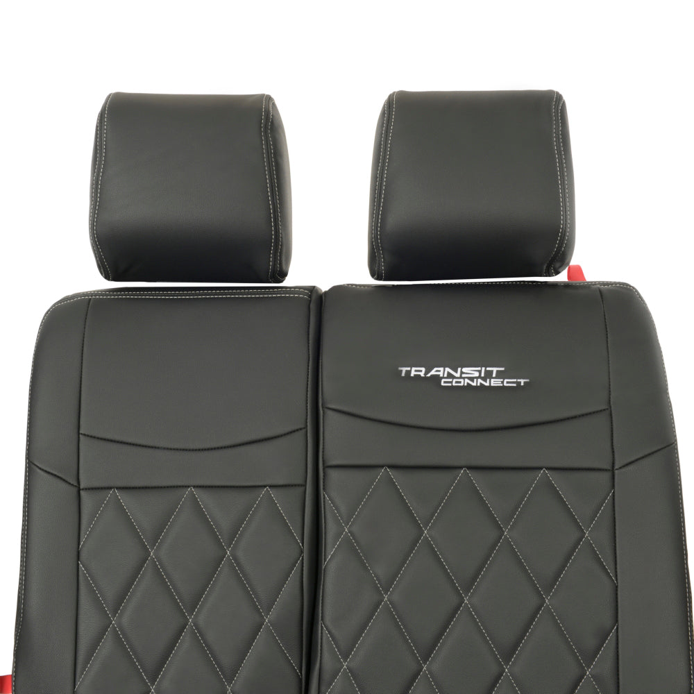 Ford Transit Connect Leatherette Front Seat Covers with 'Transit Connect' Embroidery (2014 Onwards)