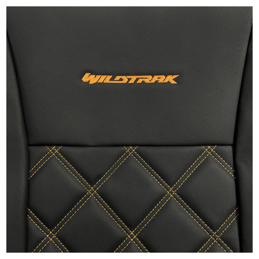 Ford Ranger Wildtrak Leatherette Front & Rear Seat Covers with 'Wildtrak' Embroidery (2016-2023)