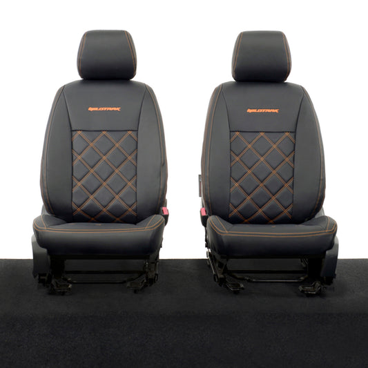 Ford Ranger Wildtrak Leatherette Front Seat Covers with 'Wildtrak' Embroidery (2016-2023)