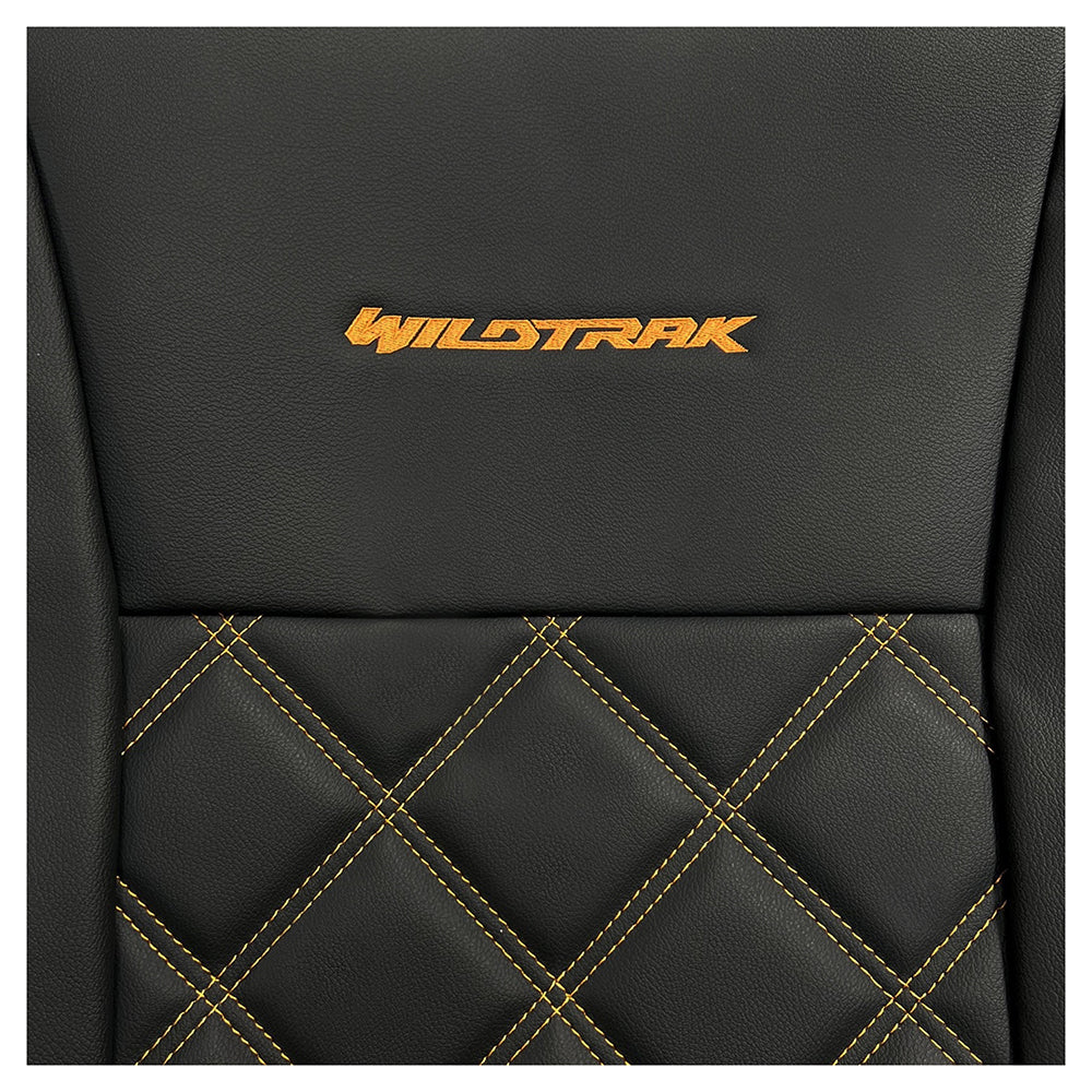 Ford Ranger Wildtrak Leatherette Front Seat Covers with 'Wildtrak' Embroidery (2016-2023)