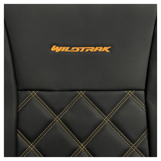 Ford Ranger Wildtrak Leatherette Front Seat Covers with 'Wildtrak' Embroidery (2016-2023)