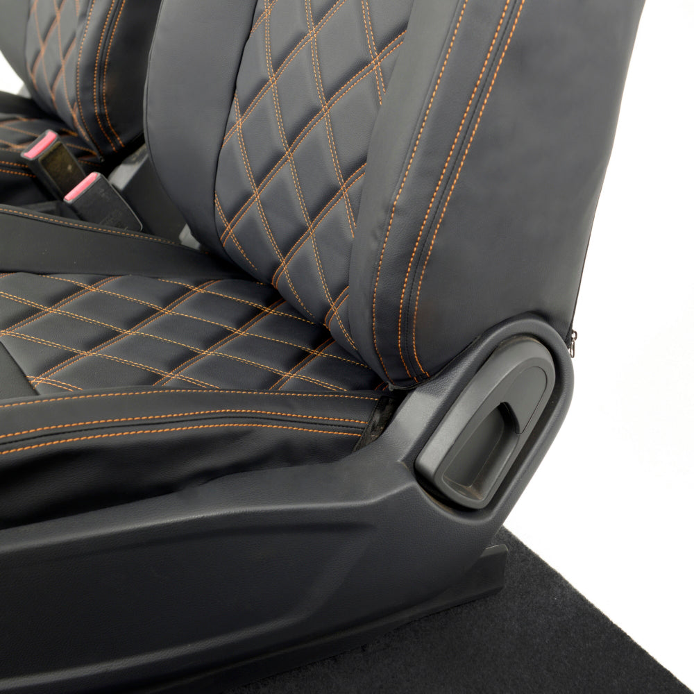 Ford Ranger Wildtrak Leatherette Front Seat Covers with 'Wildtrak' Embroidery (2016-2023)