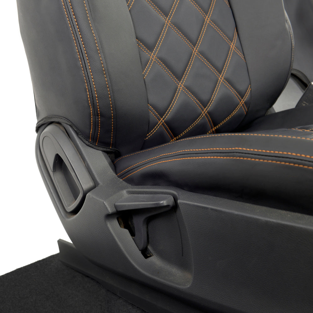 Ford Ranger Wildtrak Leatherette Front Seat Covers with 'Wildtrak' Embroidery (2016-2023)