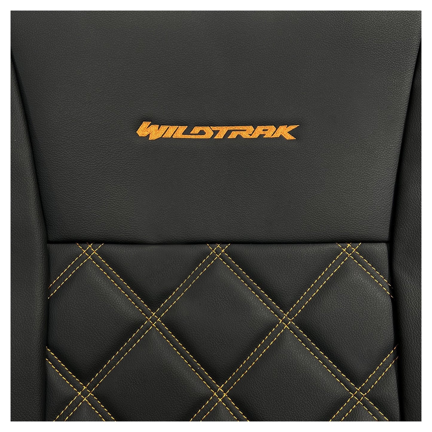 Ford Ranger Wildtrak Leatherette Rear Seat Covers with 'Wildtrak' Embroidery (2016-2023)