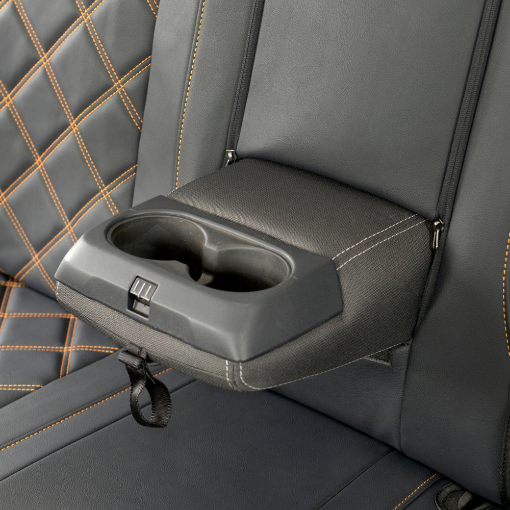 Ford Ranger Wildtrak Leatherette Rear Seat Covers with 'Wildtrak' Embroidery (2016-2023)