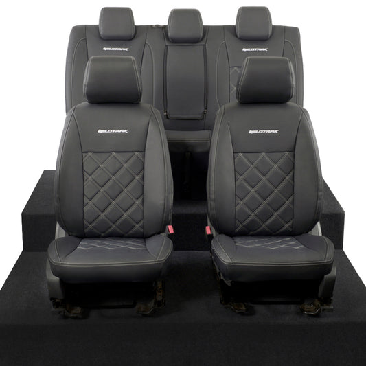 Ford Ranger Wildtrak Leatherette Front & Rear Seat Covers with 'Wildtrak' Embroidery (2016-2023)
