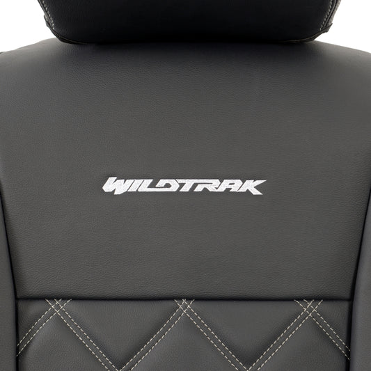 Ford Ranger Wildtrak Leatherette Front Seat Covers with 'Wildtrak' Embroidery (2016-2023)