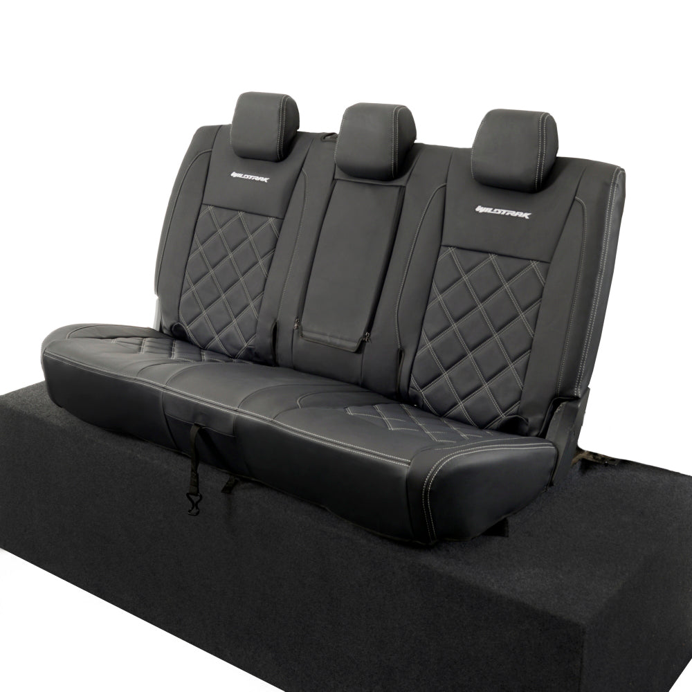 Ford Ranger Wildtrak Leatherette Rear Seat Covers with 'Wildtrak' Embroidery (2016-2023)