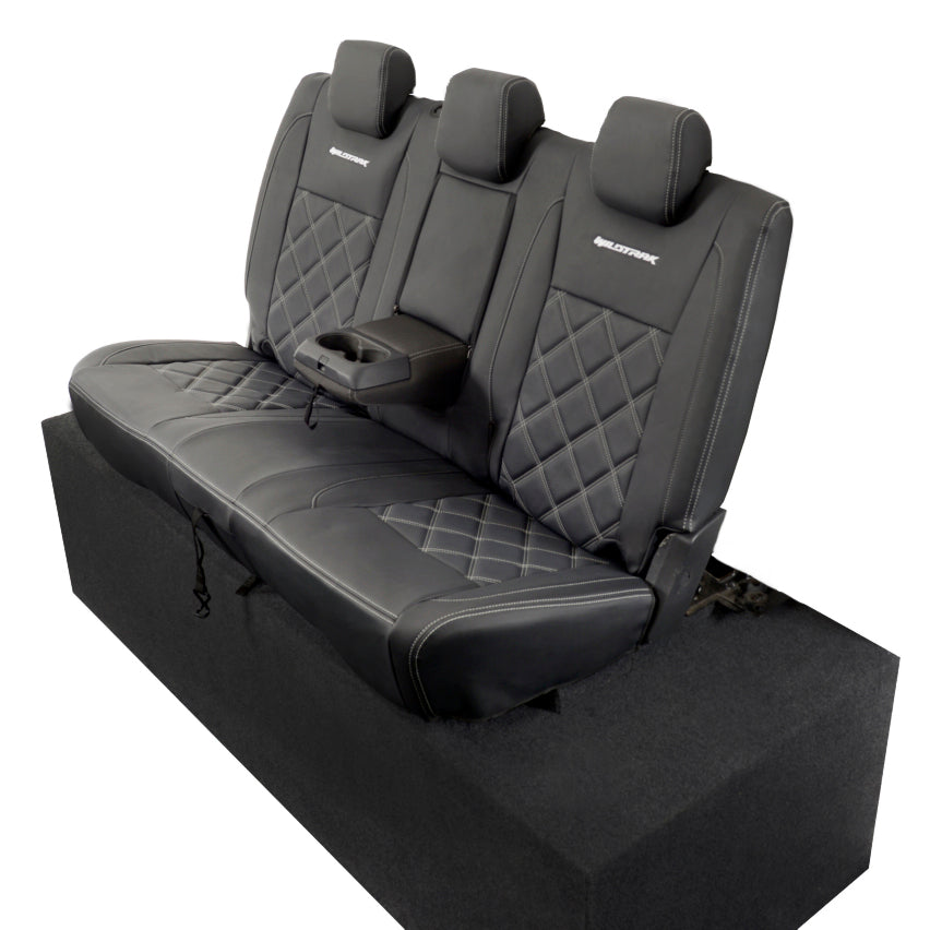 Ford Ranger Wildtrak Leatherette Rear Seat Covers with 'Wildtrak' Embroidery (2016-2023)