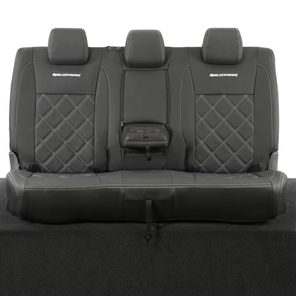 Ford Ranger Wildtrak Leatherette Rear Seat Covers with 'Wildtrak' Embroidery (2016-2023)