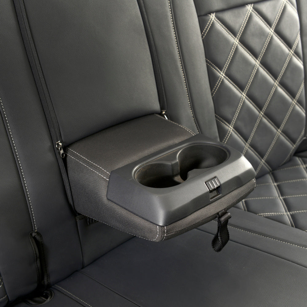 Ford Ranger Wildtrak Leatherette Rear Seat Covers with 'Wildtrak' Embroidery (2016-2023)