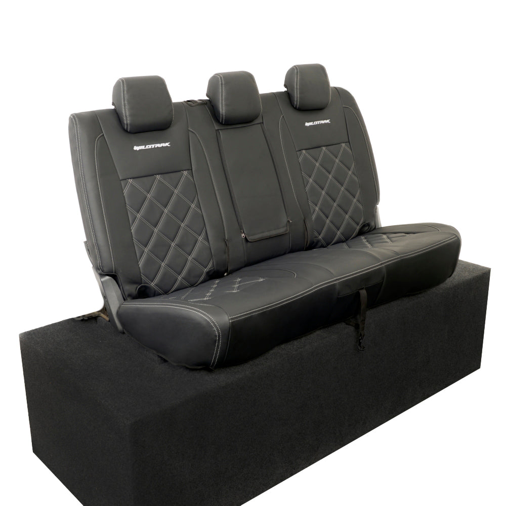 Ford Ranger Wildtrak Leatherette Rear Seat Covers with 'Wildtrak' Embroidery (2016-2023)