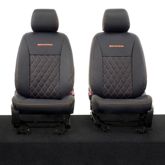 Ford Ranger Wildtrak Leatherette Front Seat Covers with 'Wildtrak' Embroidery (2016-2023)