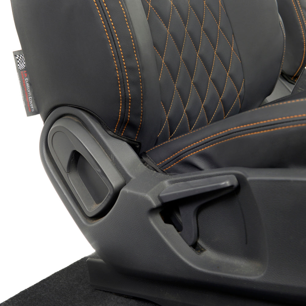 Ford Ranger Wildtrak Leatherette Front Seat Covers with 'Wildtrak' Embroidery (2016-2023)