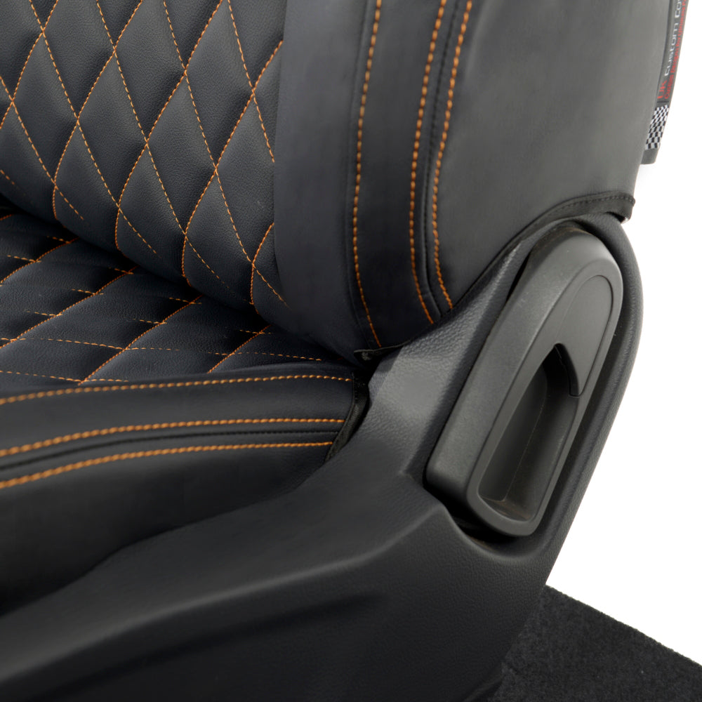 Ford Ranger Wildtrak Leatherette Front Seat Covers with 'Wildtrak' Embroidery (2016-2023)