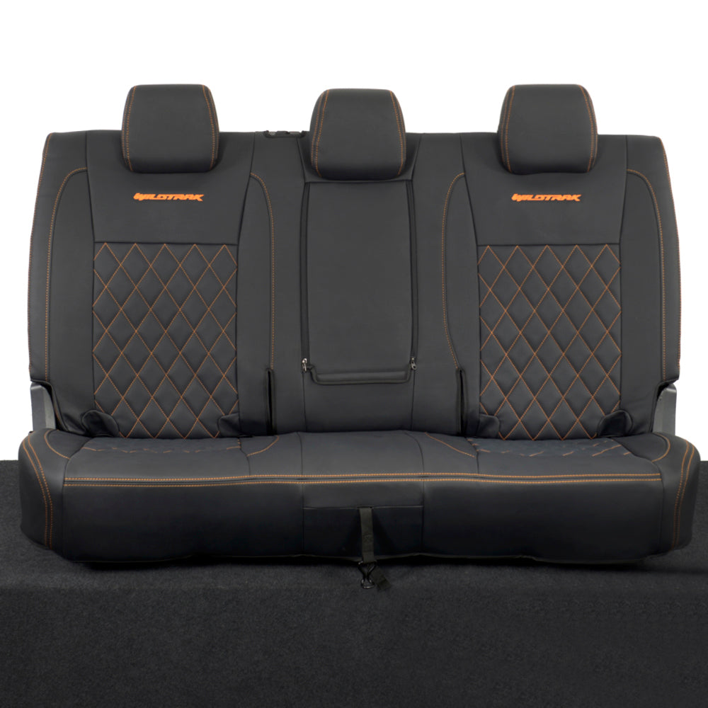 Ford Ranger Wildtrak Leatherette Rear Seat Covers with 'Wildtrak' Embroidery (2016-2023)