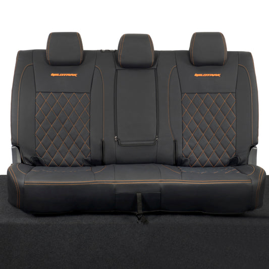 Ford Ranger Wildtrak Leatherette Rear Seat Covers with 'Wildtrak' Embroidery (2016-2023)