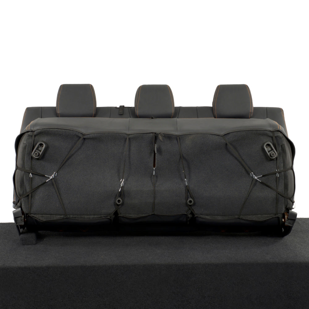Ford Ranger Wildtrak Leatherette Rear Seat Covers with 'Wildtrak' Embroidery (2016-2023)