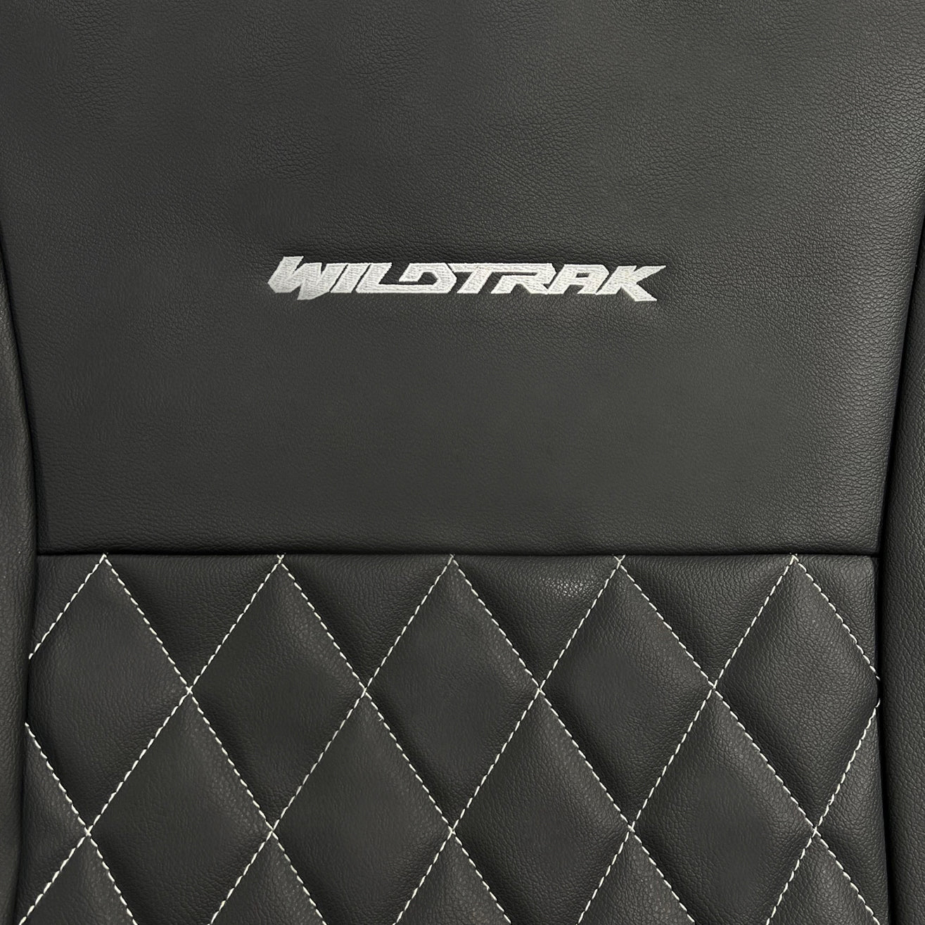 Ford Ranger Wildtrak Leatherette Front & Rear Seat Covers with 'Wildtrak' Embroidery (2016-2023)