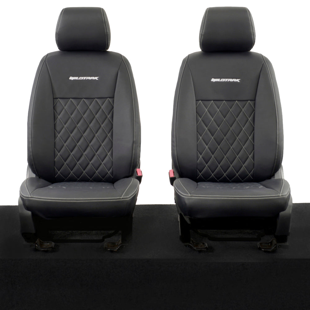 Ford Ranger Wildtrak Leatherette Front Seat Covers with 'Wildtrak' Embroidery (2016-2023)