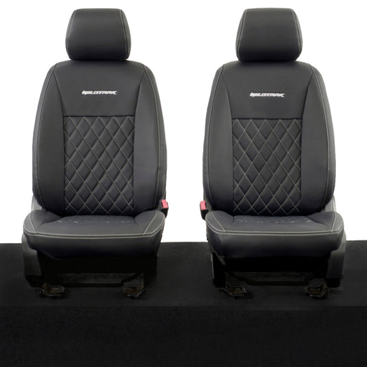 Ford Ranger Wildtrak Leatherette Front Seat Covers with 'Wildtrak' Embroidery (2016-2023)