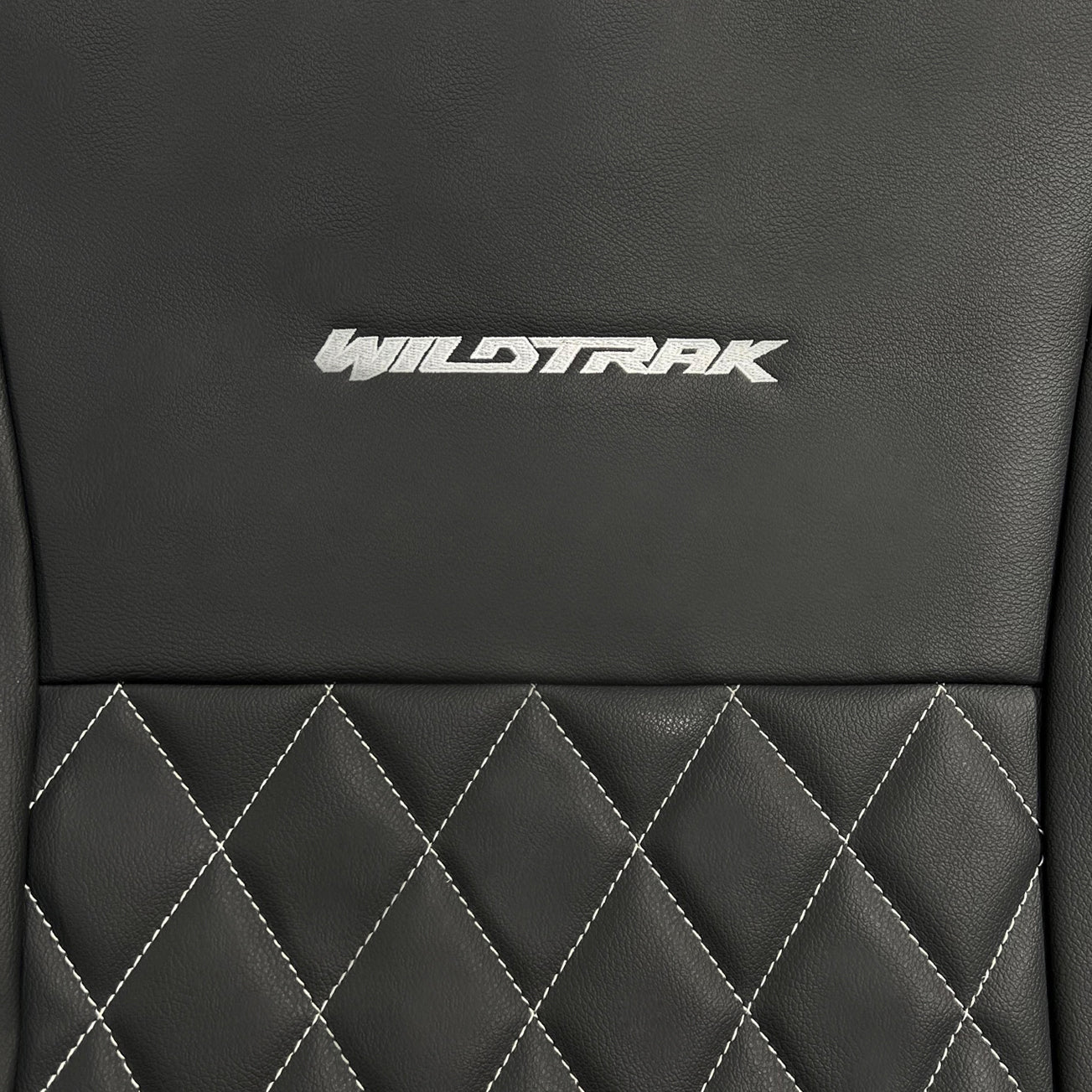 Ford Ranger Wildtrak Leatherette Front Seat Covers with 'Wildtrak' Embroidery (2016-2023)