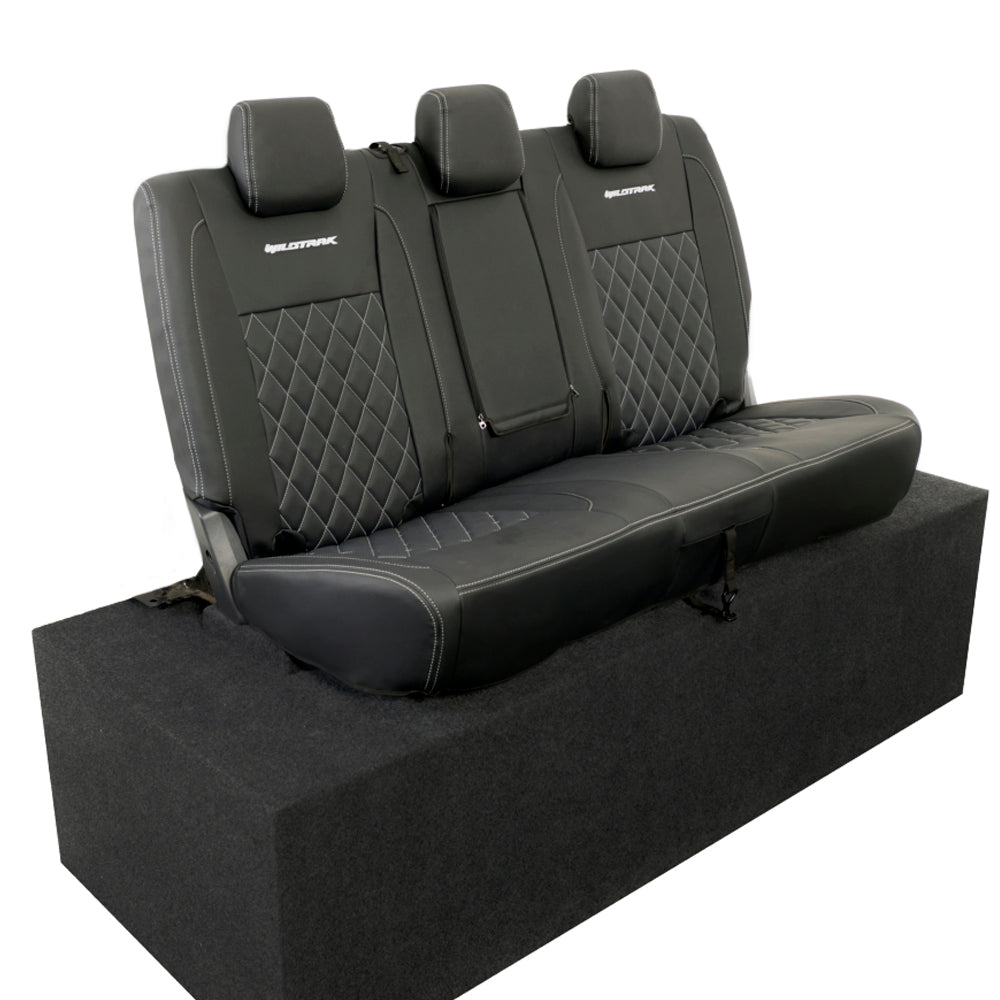 Ford Ranger Wildtrak Leatherette Rear Seat Covers with 'Wildtrak' Embroidery (2016-2023)