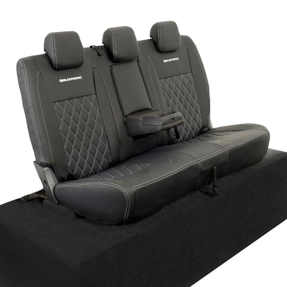 Ford Ranger Wildtrak Leatherette Rear Seat Covers with 'Wildtrak' Embroidery (2016-2023)