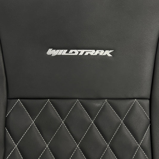 Ford Ranger Wildtrak Leatherette Rear Seat Covers with 'Wildtrak' Embroidery (2016-2023)