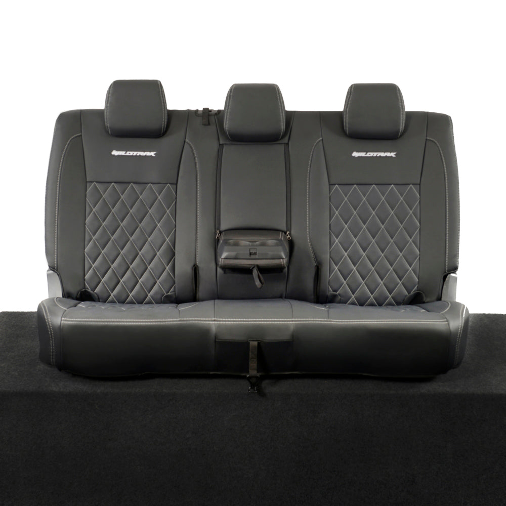 Ford Ranger Wildtrak Leatherette Rear Seat Covers with 'Wildtrak' Embroidery (2016-2023)