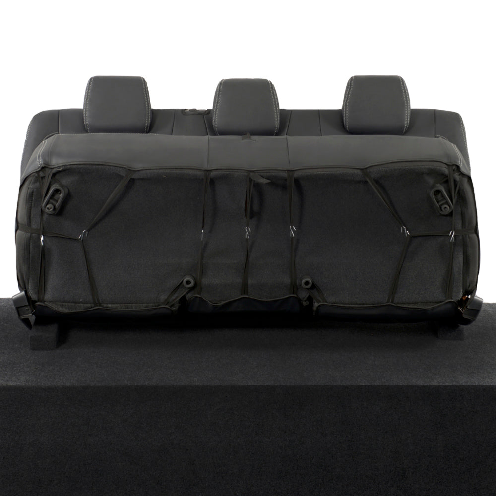 Ford Ranger Wildtrak Leatherette Rear Seat Covers with 'Wildtrak' Embroidery (2016-2023)