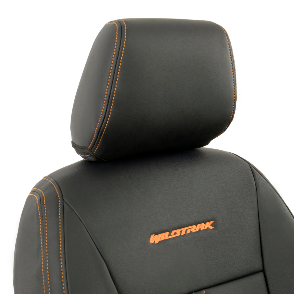 Ford Ranger Wildtrak Leatherette Front Seat Covers with 'Wildtrak' Embroidery (2016-2023)